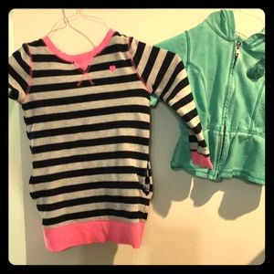 Girls sweatshirt and hooded jacket size 6